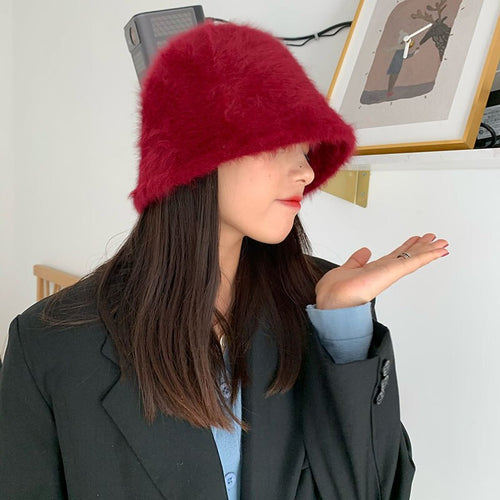 Bucket Hat Piel de Conejo — Retro Invierno