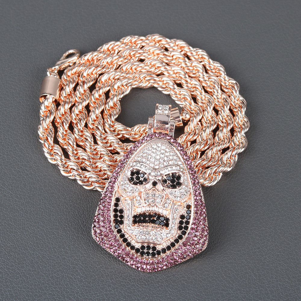 Collar Calavera — Full Diamond Unisex