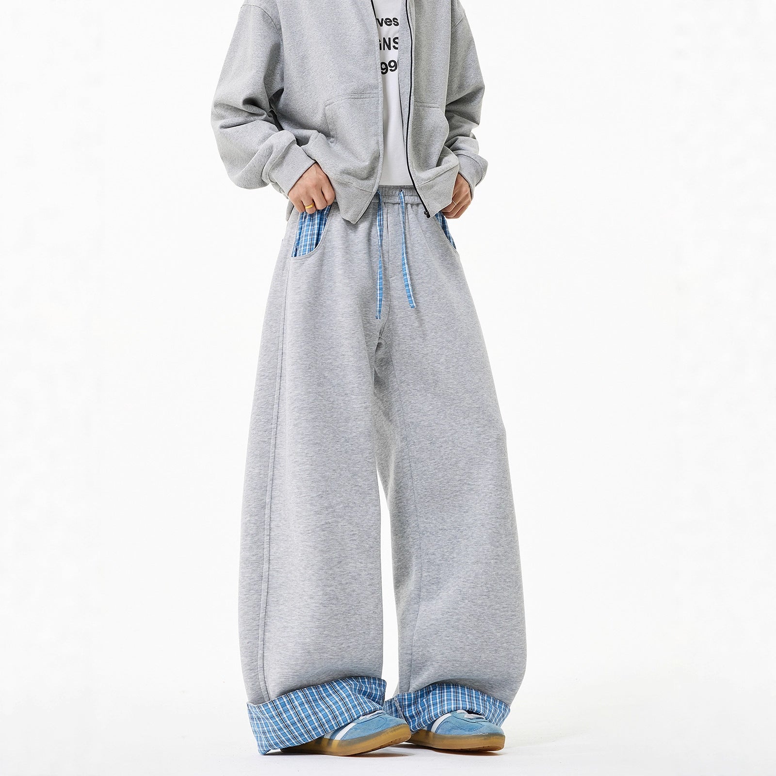 Pantalón Patchwork a Cuadros — Estilo Urbano